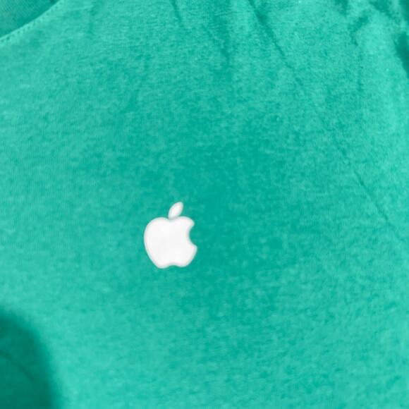 Apple T-Shirt Men's Large Long Sleeve Crew Neck Apple Logo On Front Employee - Picture 7 of 12